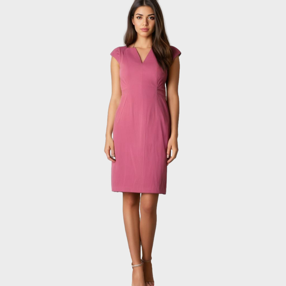 Ivy & Blu Cap Sleeve Midi Dress Dusty Rose 18